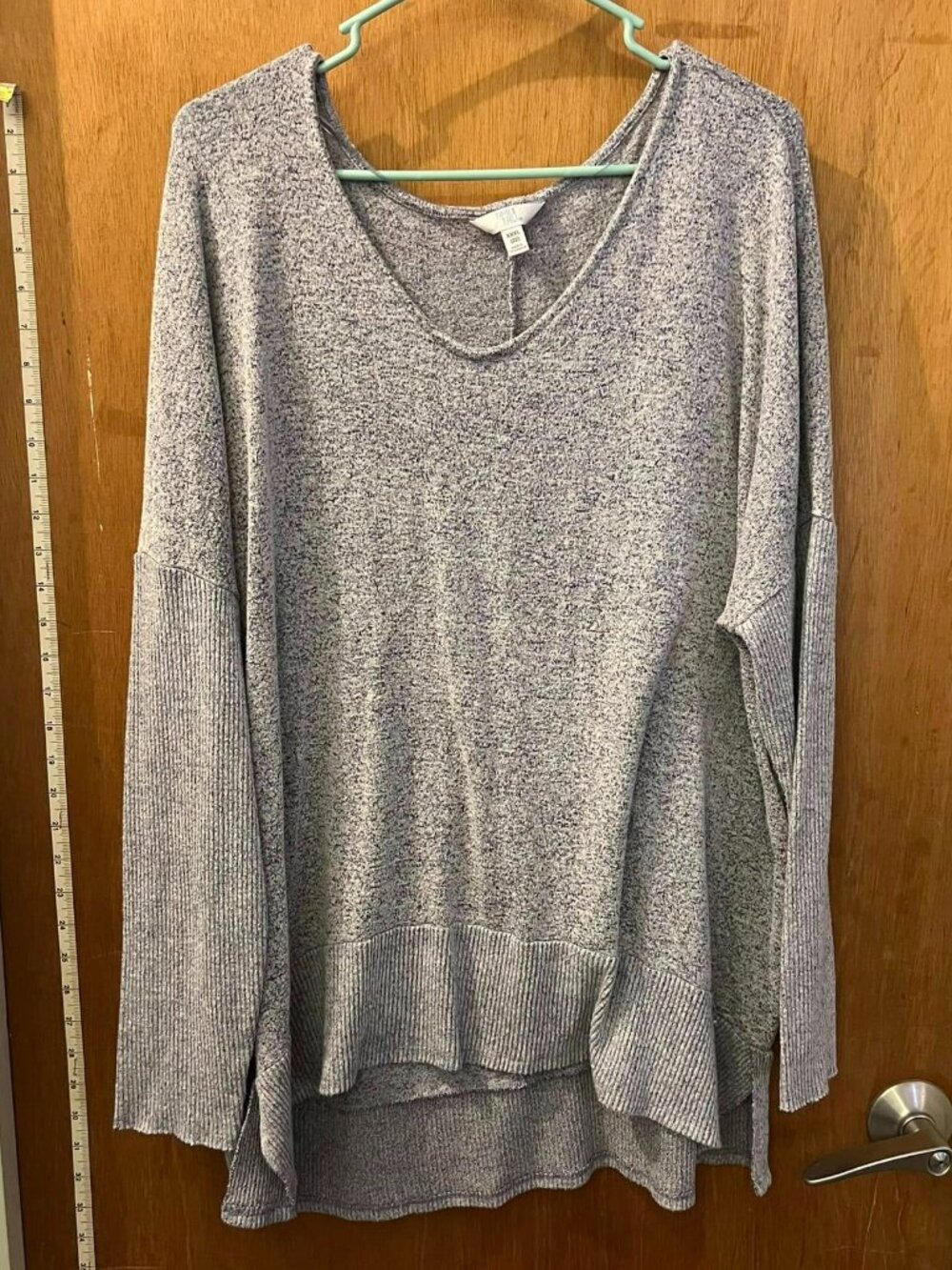 🐻Size XXXL(22) - Time & Tru - Lightweight Long Sleeve Pale Blue Sweater
